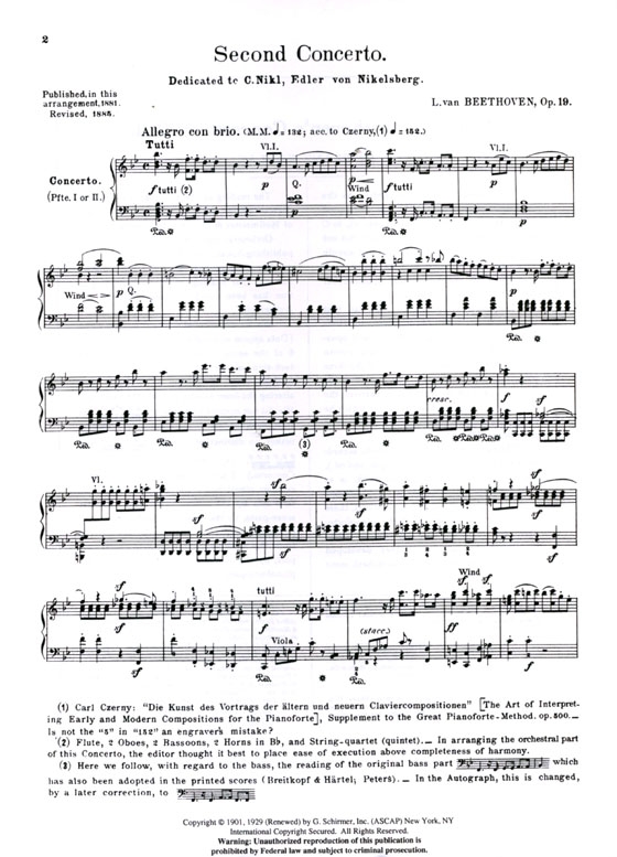 Beethoven【Concerto No. 2 in Bb major , Op. 19】for the Piano