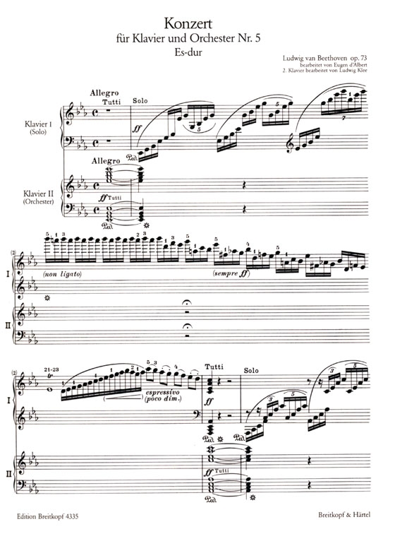 Beethoven【Konzerte Nr. 5 Es-dur , op. 73】für Klavier und Orchester