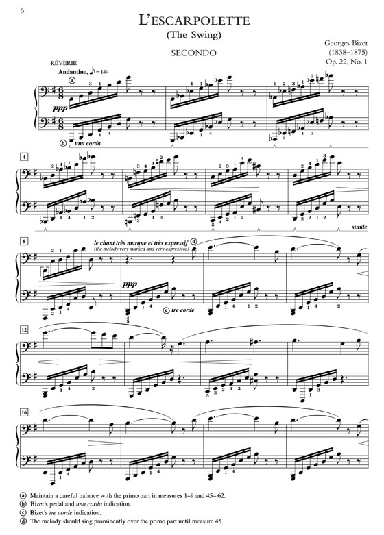 Bizet【Jeux d'enfants (Children's Games), Op. 22】for One Piano,Four Hands