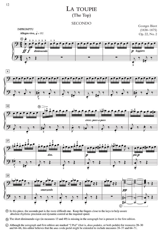 Bizet【Jeux d'enfants (Children's Games), Op. 22】for One Piano,Four Hands