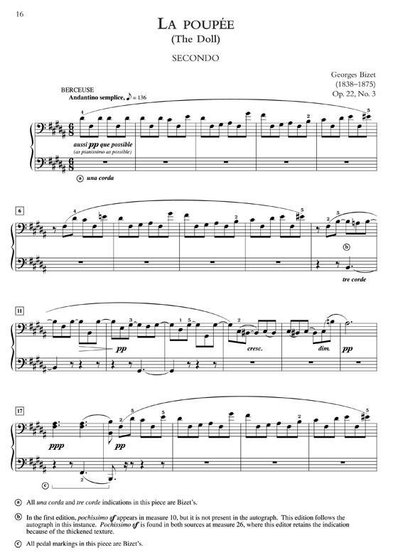 Bizet【Jeux d'enfants (Children's Games), Op. 22】for One Piano,Four Hands