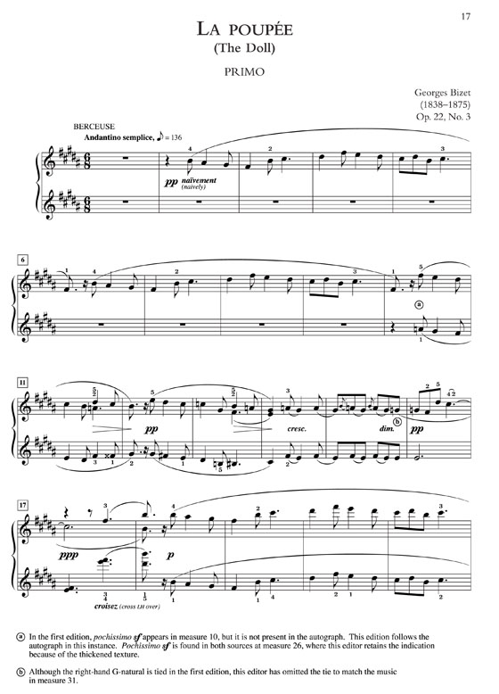 Bizet【Jeux d'enfants (Children's Games), Op. 22】for One Piano,Four Hands