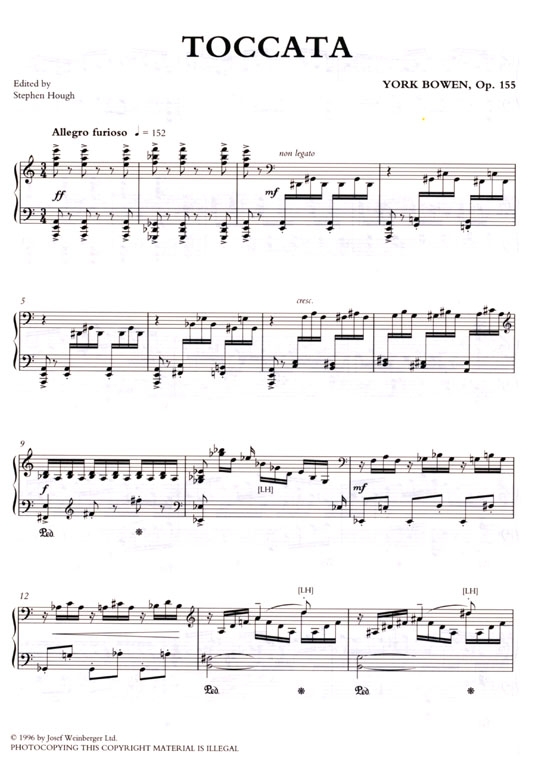 York Bowen【Toccata, Op. 155】for Piano Solo