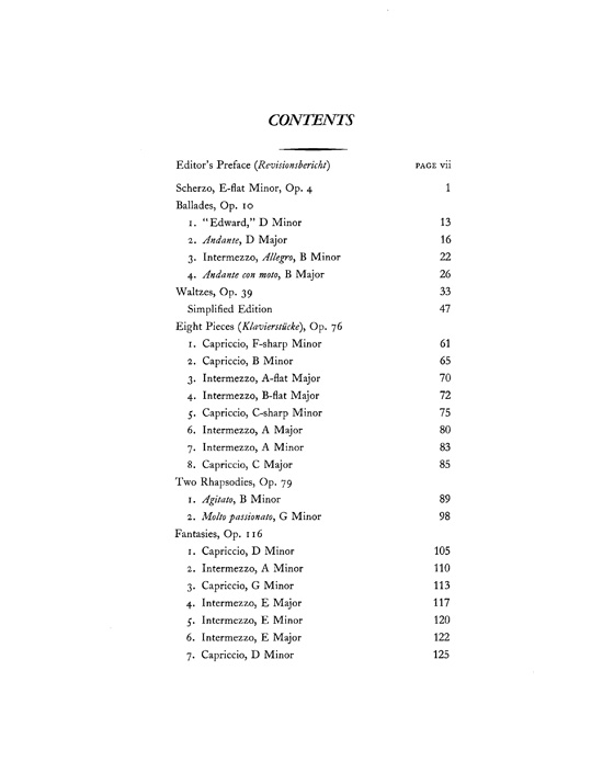 Johannes Brahms【Complete Shorter Works】for Solo Piano Johannes Brahms【Complete Shorter Works】for Solo Piano