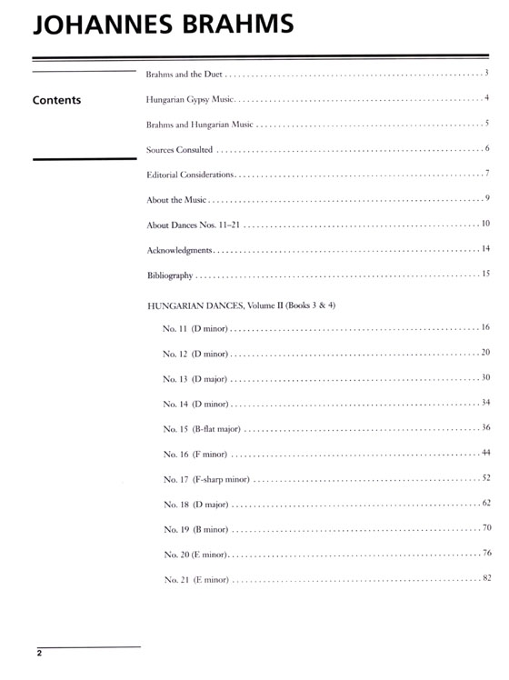 Brahms【Hungarian Dances, Vol. 2】for one Piano , Four Hands Brahms【Hungarian Dances, Vol. 2】for one Piano , Four Hands