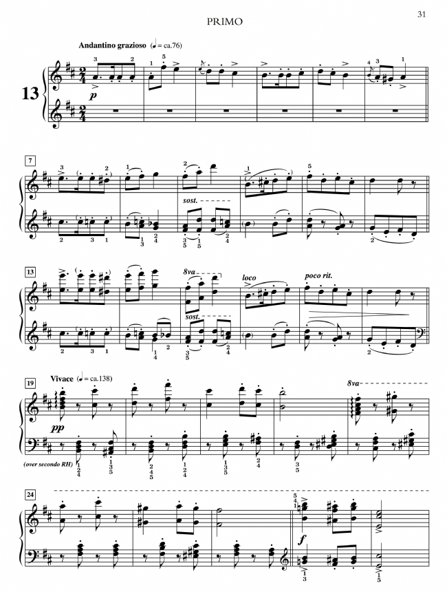 Brahms【Hungarian Dances, Vol. 2】for one Piano , Four Hands Brahms【Hungarian Dances, Vol. 2】for one Piano , Four Hands