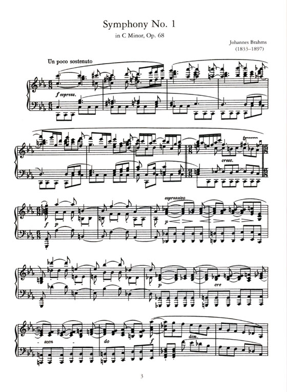 Johannes Brahms【Complete Symphonies】for Solo Piano Johannes Brahms【Complete Symphonies】for Solo Piano