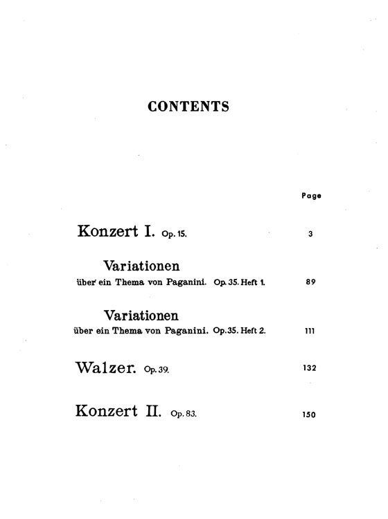 Brahms【Piano Works】Volume 3, for Piano