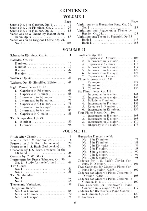 Brahms Complete Works for Piano Solo in Three Volumes , Volume Ⅱ