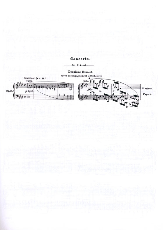 Chopin【Complete Works for The Piano Book ⅩⅤ】Concerto in F Minor , Op. 21  (Mikuli)