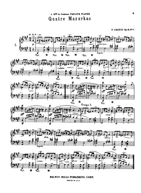 Chopin【Fifty-Six Mazurkas】for Piano