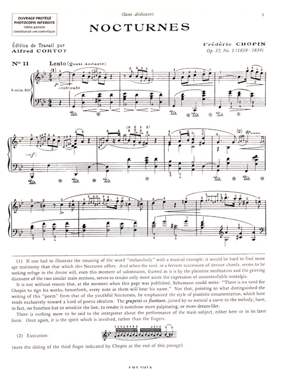 Cortot / Chopin【Nocturnes , Volume 2】for Piano
