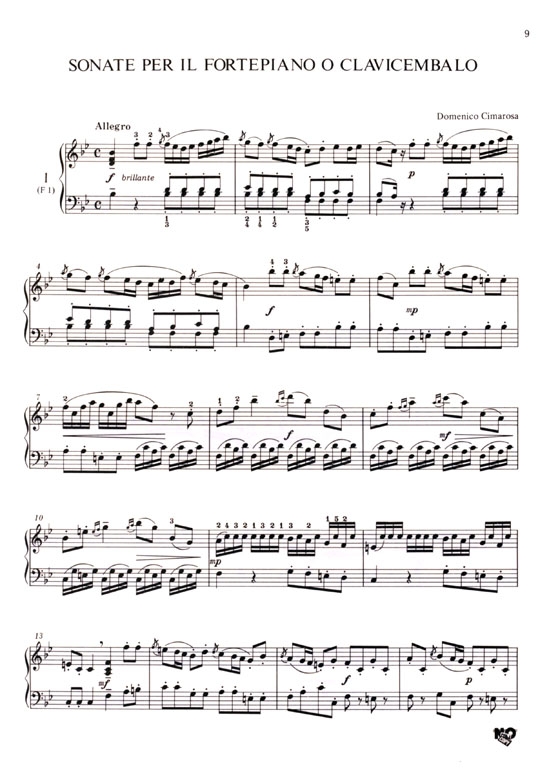 D. Cimarosa【Sonate】Per Il Fortepiano O Clavicembalo 1 チマローザ ピアノソナタ全集 1