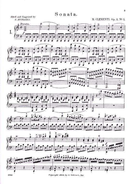 Clementi【Twelve Sonatas, Nos. 1-7】for The Piano , Book Ⅰ (Buonamici)