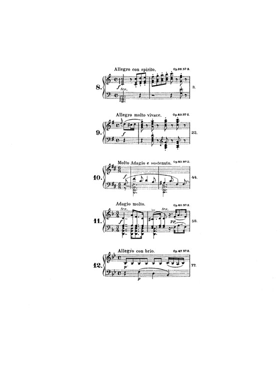 Clementi【Piano Sonatas ,Volume Ⅱ , Nos. 8-12】for Piano