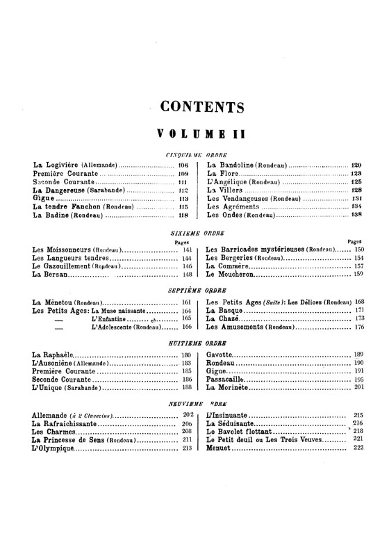 Couperin【Clavichord Pieces , Volume Ⅱ】for Piano