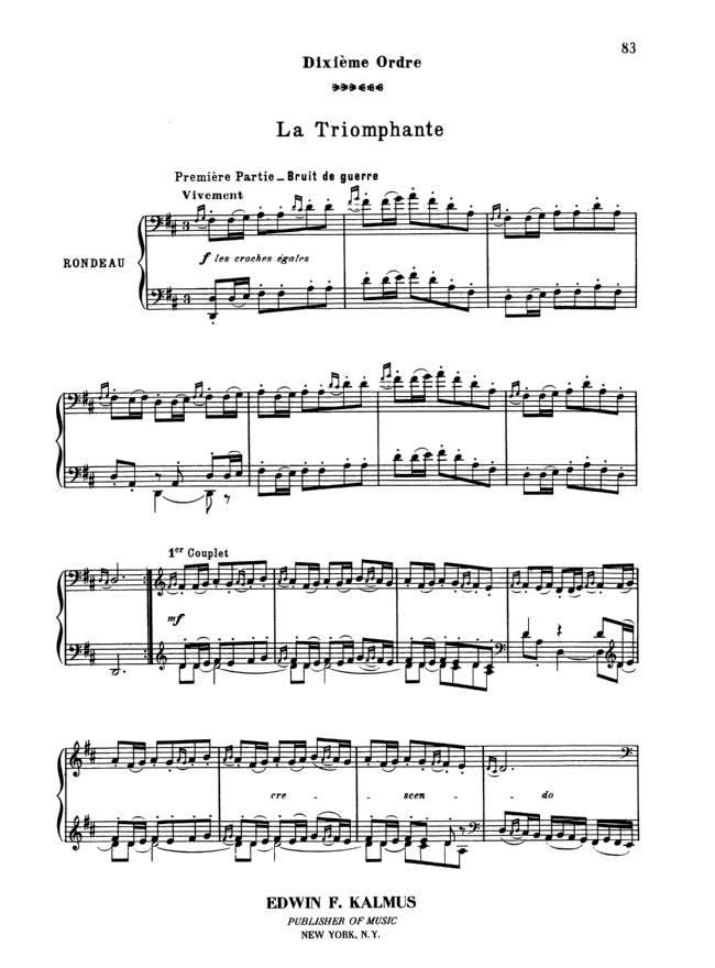 Couperin【Clavichord Pieces , Volume Ⅲ】for Piano