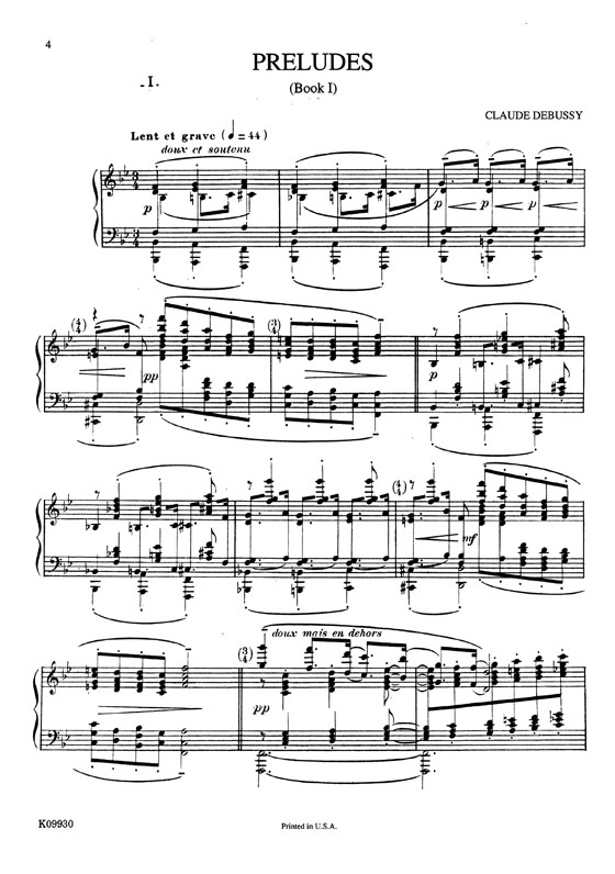 Debussy【Preludes ,VolumeⅠ】for Piano