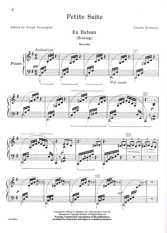 Debussy【Petite Suite】Piano , Four Hands