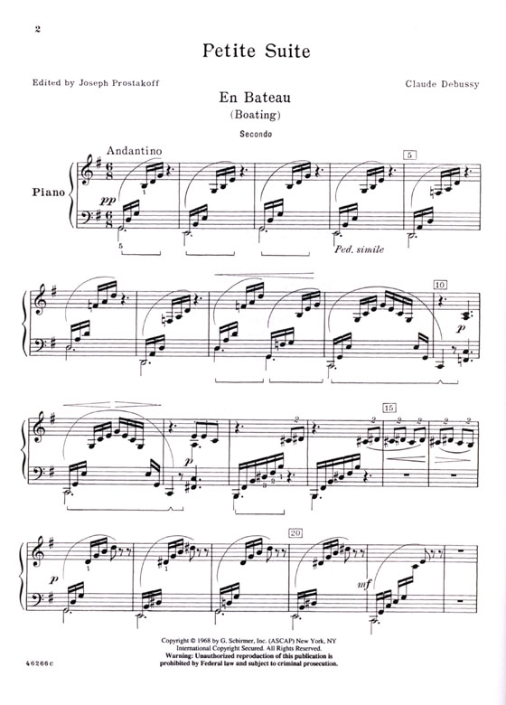 Debussy【Petite Suite】Piano , Four Hands Debussy【Petite Suite】Piano , Four Hands