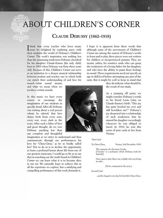 Debussy【CD+樂譜】Children's Corner for The Piano