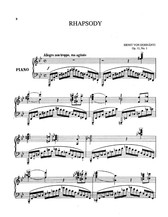 Dohnanyi【Rhapsody Op. 11, No. 1】for Piano Dohnanyi【Rhapsody Op. 11, No. 1】for Piano