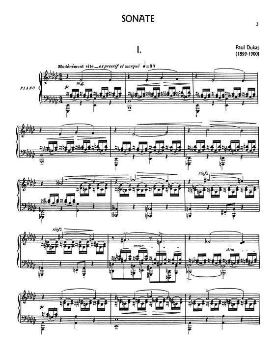 Dukas【Sonata in E♭ Minor】Piano Solo Dukas【Sonata in E♭ Minor】Piano Solo