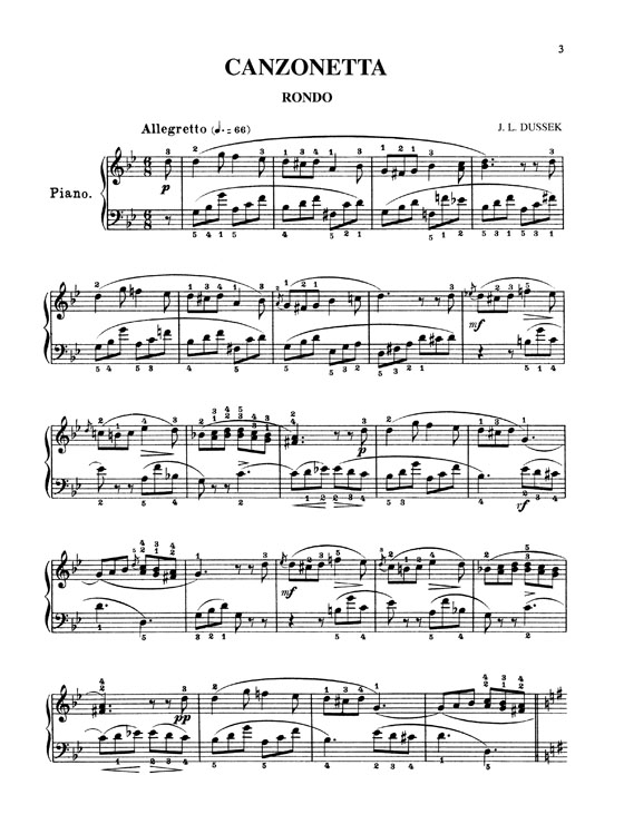 Dussek【Six Pieces】for Solo Piano