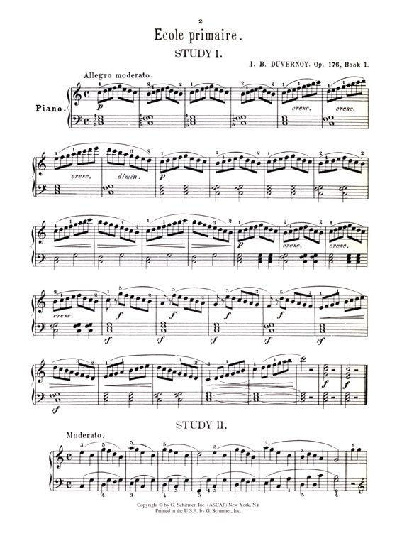 Duvernoy【Ecole Primaire (25 Elementary Studies) ,Op. 176】For The Piano Duvernoy【Ecole Primaire (25 Elementary Studies) ,Op. 176】For The Piano