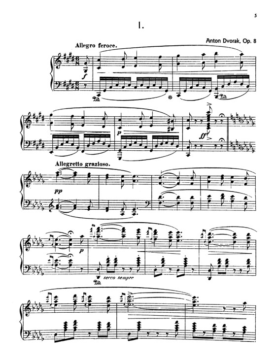Dovorak【Silhouettes , Op. 8】for The Piano Dovorak【Silhouettes , Op. 8】for The Piano
