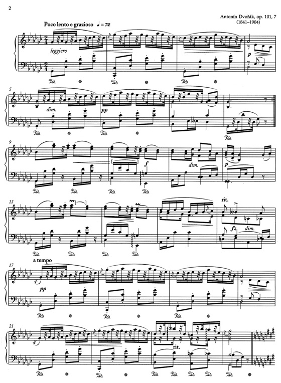 Dovorak【Humoreska / Humoresque / Humoreske in G flat major , Op. 101, 7】für Klavier Dovorak【Humoreska / Humoresque / Humoreske in G flat major , Op. 101, 7】für Klavier