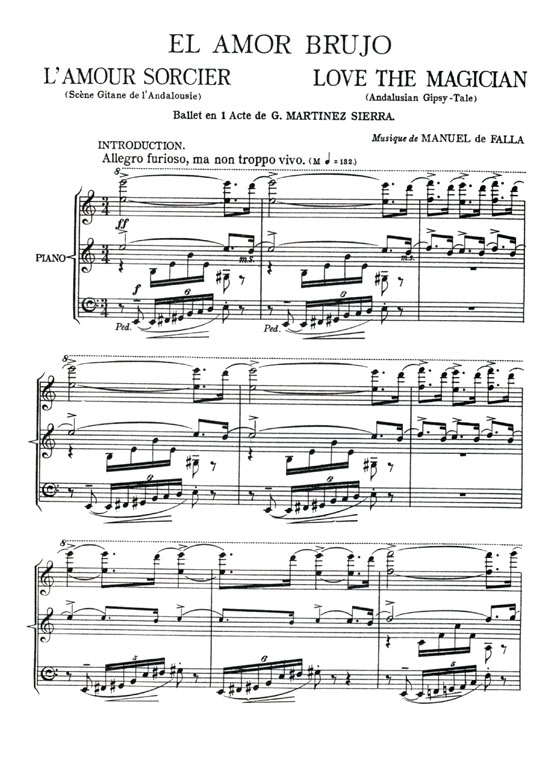 Manuel de Falla【El Amor Brujo and El Sombrero de Tres Picos】for Solo Piano