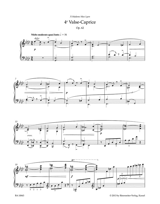 Fauré【Valses-Caprices】für Klavier
