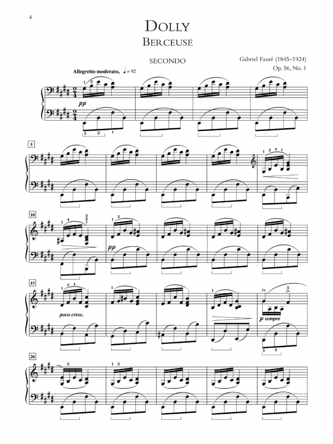 Faure【Dolly Op. 56】for One Piano , Four Hands