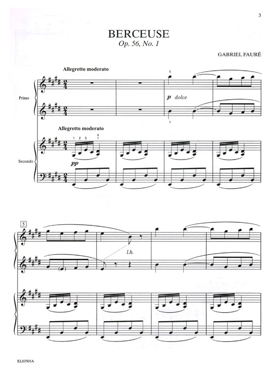 Faure【Dolly Op. 56】for One Piano , Four Hands