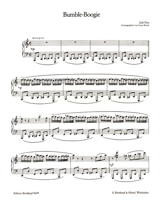 Fina【Bumble Boogie nach Hummelflug von Nikolaj Rimsky-Korsakow】für Klavier Fina【Bumble Boogie nach Hummelflug von Nikolaj Rimsky-Korsakow】für Klavier