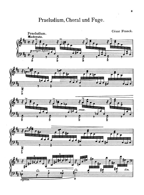 Franck【Chorale, Prelude and Fugue】for Piano