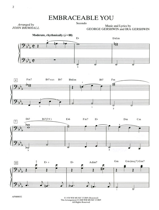 Gershwin【for 2】One Piano, Four Hands Gershwin【for 2】One Piano, Four Hands