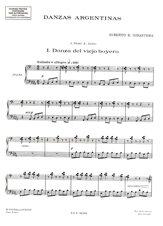 Alberto Ginastera【Danzas Argentinas】Pour Piano Alberto Ginastera【Danzas Argentinas】Pour Piano