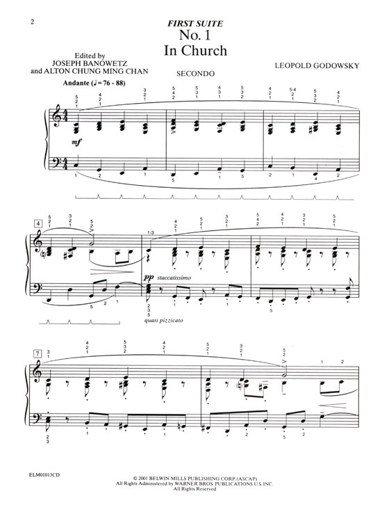 Leopold Godowsky Miniatures, VolumeⅠ【CD+樂譜】Three Suites For One Piano , Four Hands