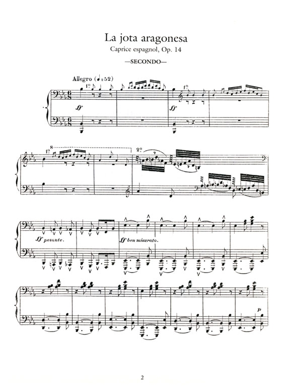 Gottschalk【La Jota Aragonesa and Other Favorites】for Piano Four Hands