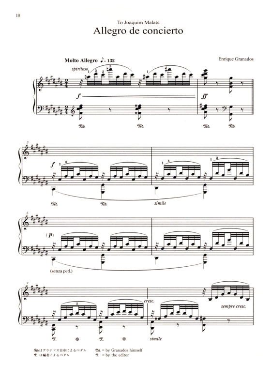 Granados【Allegro De Concierto】for Piano グラナドス 演奏会用アレグロ