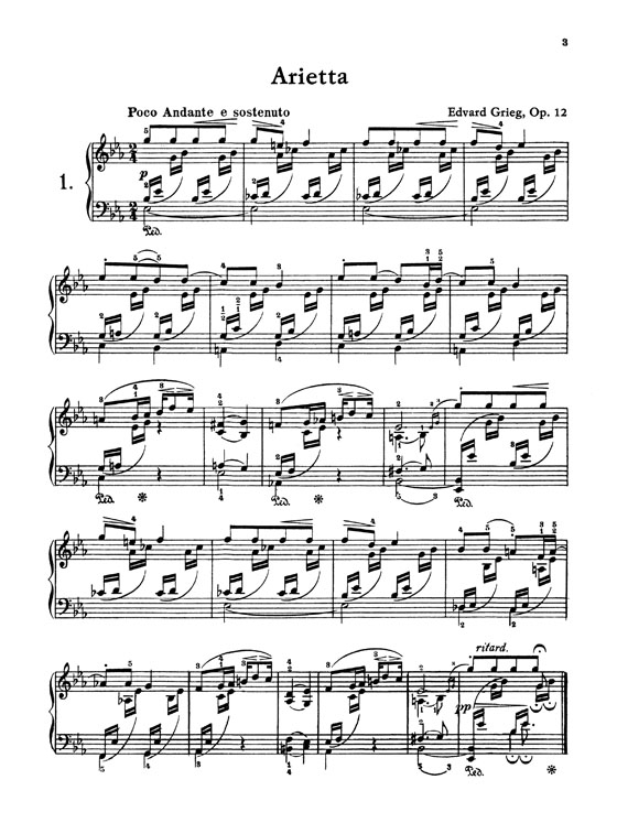 Grieg【Lyric Pieces , Op. 12】 for Piano , Volume Ⅰ