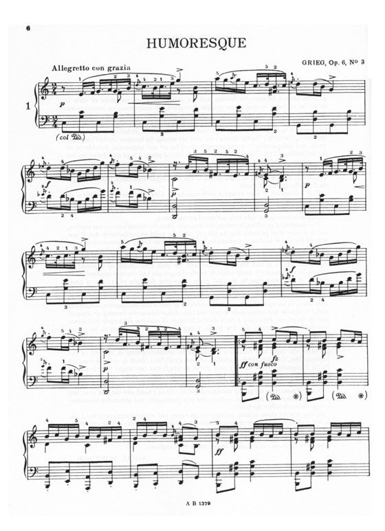 Grieg【Thirty-eight】Pianoforte Pieces , Book Ⅰ