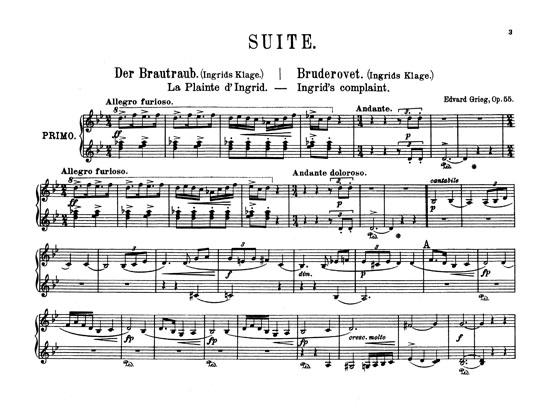 Grieg【Peer Gynt Suite No. 2 , Op. 55】 for One Piano / Four Hands
