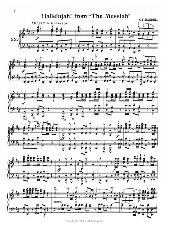 Handel【Hallelujah! From The Messiah】for Piano