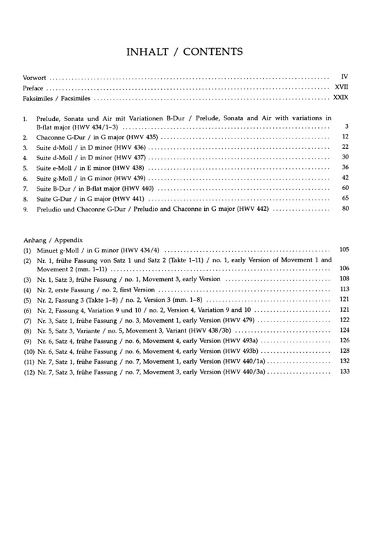 Handel【Keyboard Works Ⅱ】Suites de Pieces pour le Clavecin , Second Set of 1733( HWV 434-442)