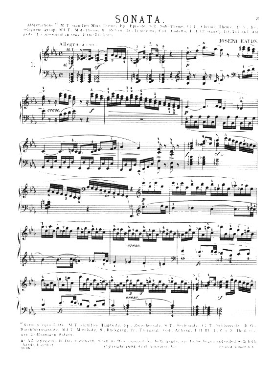 Haydn【Sonatas Book Ⅰ, Nos. 1- 10】For The Piano