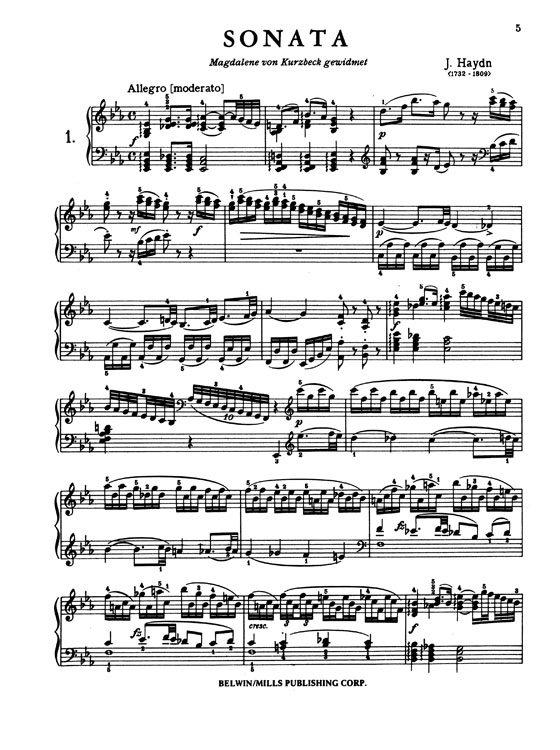 Haydn【Forty Three Sonatas , Volume Ⅰ, Nos. 1-11 】For Piano