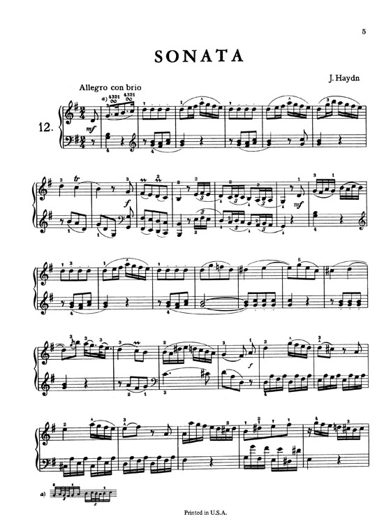 Haydn【Sonatas Complete in 4 Volumes, Volume Ⅱ, Nos. 12-23 】For Piano